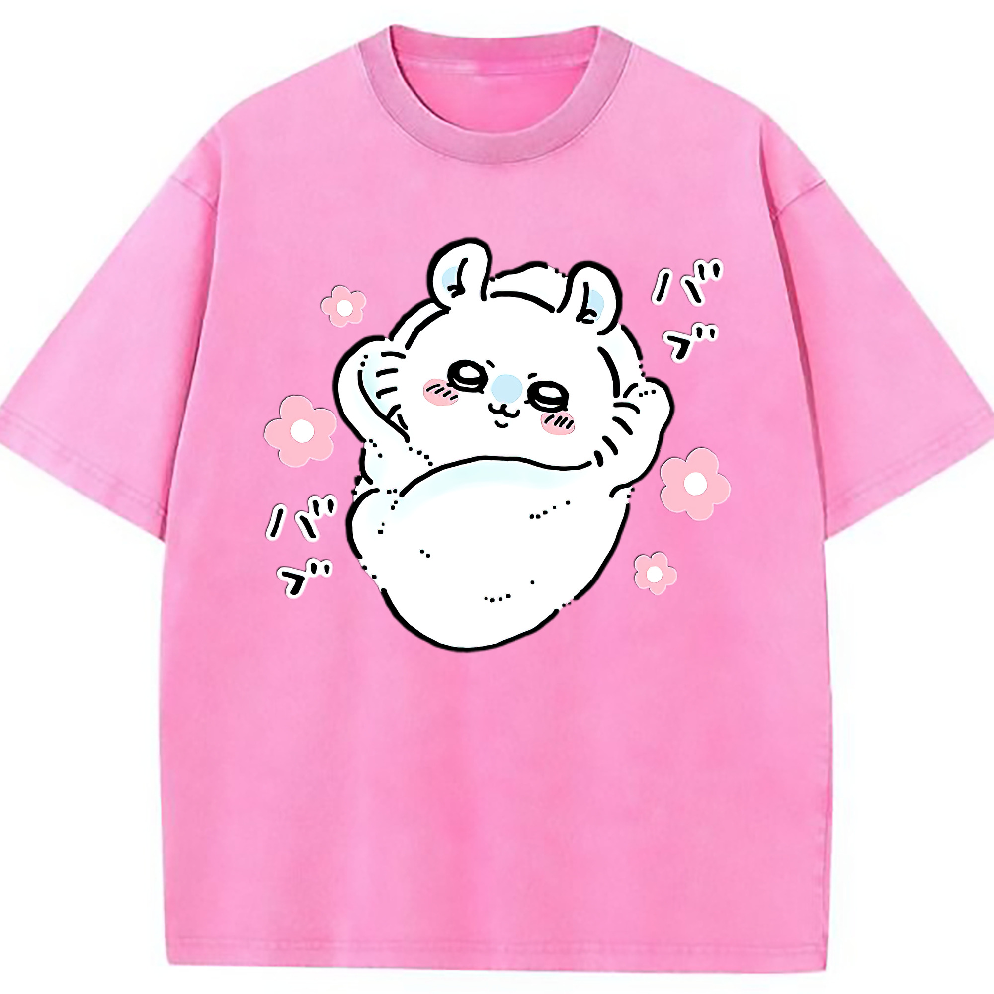 （画像用） ちいかわ モモンガ Chii-kawa Momonga 綿100% ヴィンテージ風 半袖Tシャツ（フロントプリント）